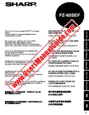 Ver FZ-60SEF pdf Manual de Operación, Inglés Alemán Francés Español Italiano Holandés