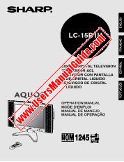 Ver LC-15B1U pdf Manual de operaciones, extracto de idioma inglés.