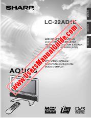 View LC-22AD1E pdf Operation Manual, extract of language English