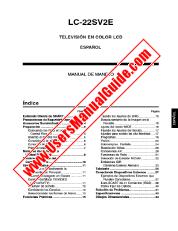Ansicht LC-22SV2E pdf Bedienungsanleitung, Auszug der Sprache Spanisch