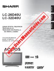 Ver LC-26D40U/32D40U pdf Manual de operaciones, extracto de idioma español.