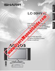 Ver LC-30HV4E pdf Manual de Operación, Inglés, Francés, Alemán