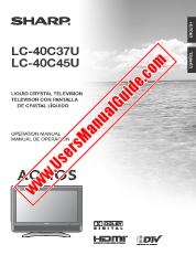 View LC-40C37U/C45U pdf Operation Manual, extract of language English