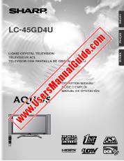 View LC-45GD4U pdf Operation Manual, extract of language English