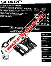 View MD-M11H/E/A/Z pdf Operation Manual, extract of language English