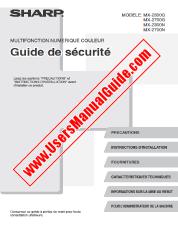Ansicht MX-2300G/N/2700G/N pdf Bedienungsanleitung, Sicherheitshinweise, Französisch
