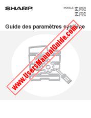Vezi MX-2300G/N/2700G/N pdf Manualul de utilizare, Setări de sistem Ghidul, franceză
