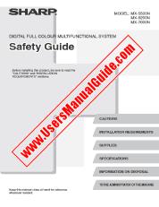 Ansicht MX-5500N/6200N/7000N pdf Bedienungsanleitung, Sicherheitshinweise, Englisch