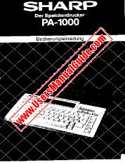 Ver PA-1000 pdf Manual de Operación, Alemán