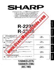 Vezi R-2275/2285 pdf Manual de funcționare, extractul de limba germană