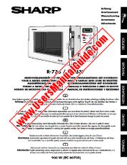 Ver R-733/733F pdf Manual de operaciones, libro de cocina, extracto de alemán.