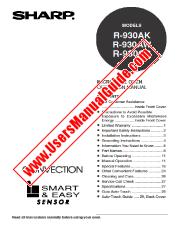 Ver R-930AK/930AW/930CS pdf Manual de Operación, Inglés