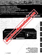 View RT-W800H pdf Operation Manual, English, German, French, Spanish, Swedish, Italian