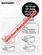 Ver SF-2020/2120/2118N/2116 pdf Manual de operación, holandés