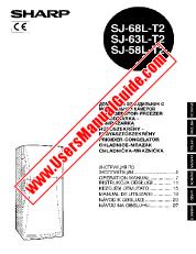 Voir SJ-58L-T2/63L-T2/68L-T2 pdf Manuel d'utilisation, russe anglais polonais hongrois roumain tchèque slovène