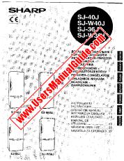 View SJ-W36/40J pdf Operation Manual, extract of language english