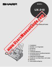 Vezi UX-310 pdf Manual de utilizare, germană