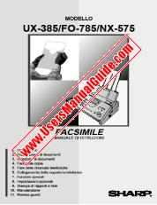 Vezi UX-385/FO-785/NX-575 pdf Manual de utilizare, italiană