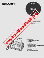 Ver UX-40 pdf Manual de Operación, Alemán