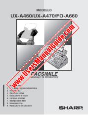 Ansicht UX-A460/A470/FO-A660 pdf Bedienungsanleitung, Italienisch