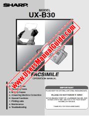 Ansicht UX-B30 pdf Bedienungsanleitung, Englisch