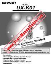 Voir UX-K01 pdf Manuel d'utilisation, anglais