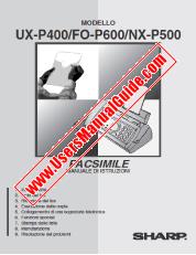 Ver UX-P400/FO-P600/NX-P500 pdf Manual de Operación, Italiano