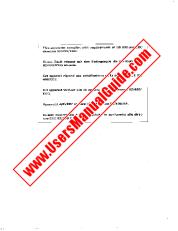 Vezi VC-488NS/ND/SS/SD pdf Manual de funcționare, extractul de limba engleză