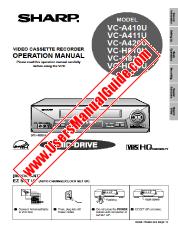 Ver VC-A410U/411U/420U/H810U/811U/820U pdf Manual de Operación, Inglés