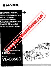 Vezi VL-C650S pdf Manual de funcționare, extractul de limba engleză