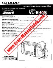 Ver VL-E40S pdf Manual de operación, inglés, alemán, francés, sueco, italiano, español, holandés, portugués