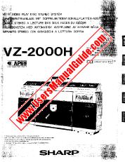 Ansicht VZ-2000H pdf Bedienungsanleitung, Englisch, Deutsch, Französisch, Schwedisch, Italienisch