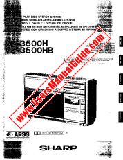View VZ-3500H/HB pdf Operation Manual, extract of language English, German, Swedish, Italian