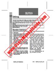 Ver WA-MP100H/110H pdf Manual de operación, extracto de idioma alemán.