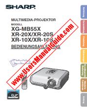 Voir XG-MB55X/XR-20X/S/10X/S pdf Manuel d'utilisation, l'allemand