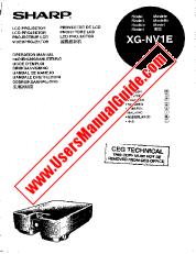 View XG-NV1E pdf Operation Manual, extract of language English