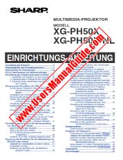 Voir XG-PH50X pdf Manuel d'utilisation, Guide d'installation, l'allemand