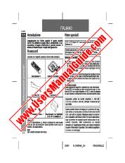 Ansicht XL-DV60H pdf Bedienungsanleitung, Auszug aus Sprache Italienisch