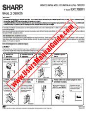 Voir XVZ-9000 pdf Manuel d'utilisation, l'unité de la lampe, Espagnol