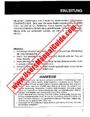 Vezi ZQ-3050/3250 pdf Manual de utilizare, germană