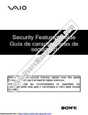 View VGN-BX543B pdf Security Features Guide / Gu�a de caracter�sticas de seguridad