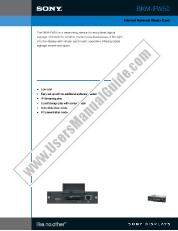 Voir BKM-FW50 pdf Spécifications du produit