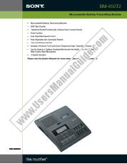 View BM-850T2 pdf Marketing Specifications