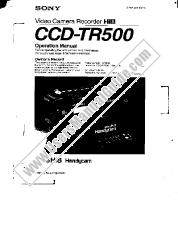 Voir CCD-TR500 pdf Manuel de l'utilisateur principal
