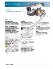 Vezi CCD-TRV108 pdf Specificațiile de marketing