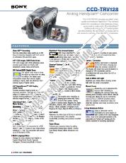 Ver CCD-TRV128 pdf Especificaciones de comercialización