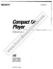 Ver CDP-C325 pdf Manual de usuario principal