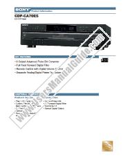 View CDP-CA70ES pdf Marketing Specifications w/ Key Features