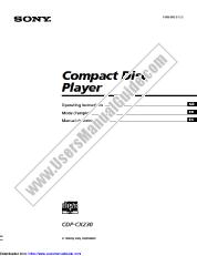 Ver CDP-CX230 pdf Manual de usuario principal
