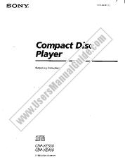 Voir CDP-XE500 pdf Manuel de l'utilisateur principal